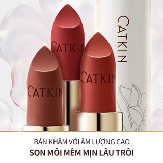 Son Bùn CATKIN Son lì Son Môi Lâu Dài Màu Sắc Trong Suốt Chống Thấm Nước Kết Cấu Matt Son Tint 3.6g