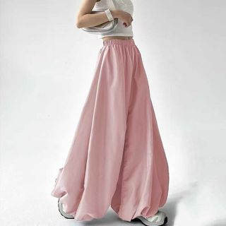 S-3XL Xuân Thu Kích Thước Lớn Culottes Nữ oversize Siêu Mỏng Hơn Nhìn Bao Da Thịt Cực Dài Phiên Bản Hàn Quốc a-Line Thường Ngày Lười Đơn Giản Đi Lại Rời Bloomers Quần Ống Rộng Quần Bud Quần Eo Cao Quần Dài