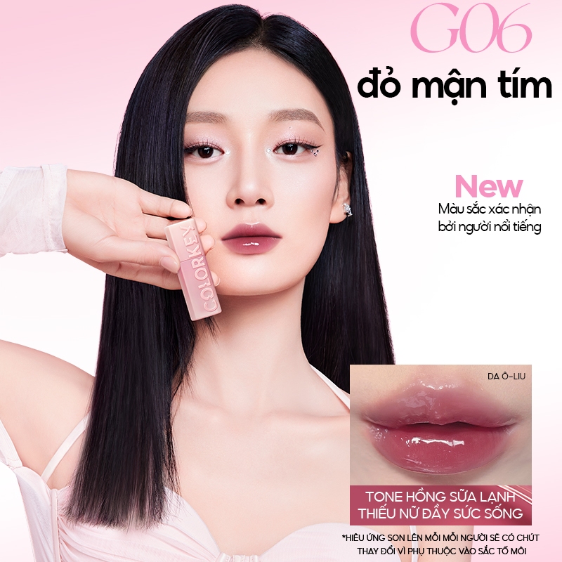 Ảnh Colorkey Phiên bản giới hạn, Son lì mềm mịn, Son bóng làm đầy đặn 3D 4