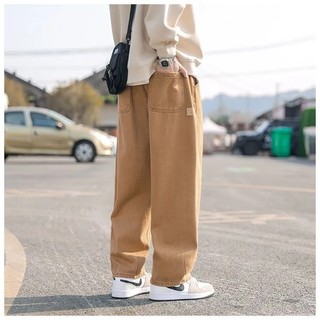 [Plus Size] 8XL 7XL Thắt lưng nam ống rộng cỡ lớn Quần Cotton thông thường dành cho doanh nhân Quần chở hàng thẳng dáng rộng màu xanh lá cây