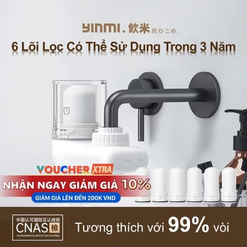 Máy Lọc Nước Gắn Vòi YINMI Với Năm Cấp Lọc, Loại Bỏ Clo Dư, Dễ Dàng Lắp Đặt. Ym-R0100