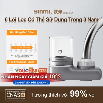 Bộ lọc nước Xiaomi Youpin YINMI Vòi lọc vòi có thể giặt được Lõi lọc gốm bùn tảo cát YM-R0100