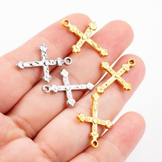 Thép không gỉ 18k Vàng Chữ Thập Mặt Dây Chuyền Tự Làm Trang Sức Vòng Tay Vòng Cổ Phụ Kiện Retro Quyến Rũ