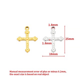 Thép không gỉ 18k Vàng Chữ Thập Mặt Dây Chuyền Tự Làm Trang Sức Vòng Tay Vòng Cổ Phụ Kiện Retro Quyến Rũ