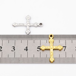 Thép không gỉ 18k Vàng Chữ Thập Mặt Dây Chuyền Tự Làm Trang Sức Vòng Tay Vòng Cổ Phụ Kiện Retro Quyến Rũ