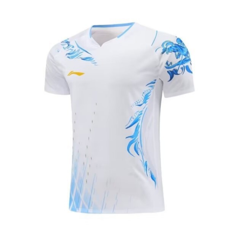 Áo sơ mi cầu lông Li Ning mới dành cho nam và nữ, quần áo thi đấu đội tuyển quốc gia thoáng khí khô nhanh