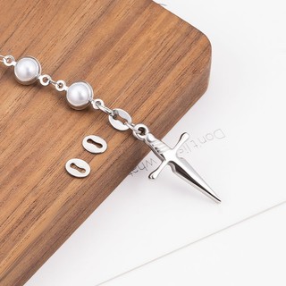 Thép không gỉ Hình Môi Kết Nối Mảnh Trang Sức Tự Làm Phụ Kiện Chuỗi Mở Rộng Đuôi Thẻ