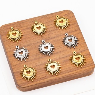 Đánh Bóng Thép Không Gỉ Vàng 18k Rỗng Tình Yêu Mặt Dây Chuyền Tự Làm Trang Sức Retro Trái Tim Quyến Rũ Phụ Kiện