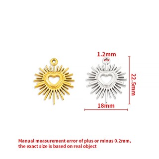 Đánh Bóng Thép Không Gỉ Vàng 18k Rỗng Tình Yêu Mặt Dây Chuyền Tự Làm Trang Sức Retro Trái Tim Quyến Rũ Phụ Kiện