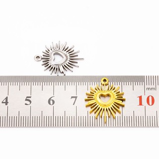 Đánh Bóng Thép Không Gỉ Vàng 18k Rỗng Tình Yêu Mặt Dây Chuyền Tự Làm Trang Sức Retro Trái Tim Quyến Rũ Phụ Kiện