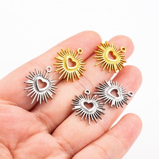 Đánh Bóng Thép Không Gỉ Vàng 18k Rỗng Tình Yêu Mặt Dây Chuyền Tự Làm Trang Sức Retro Trái Tim Quyến Rũ Phụ Kiện