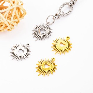 Đánh Bóng Thép Không Gỉ Vàng 18k Rỗng Tình Yêu Mặt Dây Chuyền Tự Làm Trang Sức Retro Trái Tim Quyến Rũ Phụ Kiện