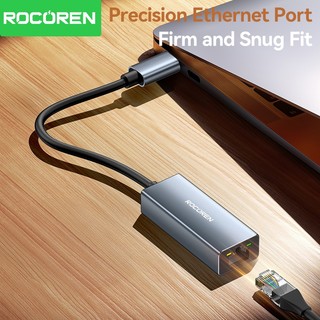 Bộ điều hợp mạng Rocoren RJ45 Loại C / USB 3.0 đến 1000 Mbps Gigabit Ethernet Tương thích cho máy tính xách tay TV Box iPad Máy tính Mac OS Windows Linux Android