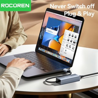 Bộ điều hợp mạng Rocoren RJ45 Loại C / USB 3.0 đến 1000 Mbps Gigabit Ethernet Tương thích cho máy tính xách tay TV Box iPad Máy tính Mac OS Windows Linux Android