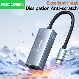Bộ điều hợp mạng Rocoren RJ45 Loại C / USB 3.0 đến 1000 Mbps Gigabit Ethernet Tương thích cho máy tính xách tay TV Box iPad Máy tính Mac OS Windows Linux Android