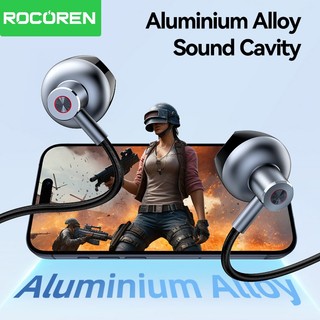 Tai nghe có dây bán trong tai Rocoren Type-C có micrô HD và điều khiển âm lượng cho điện thoại / máy tính xách tay Android