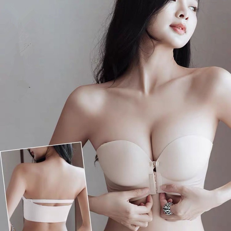 Silk Phoenix 👙 Áo ngực nữ không dây, mút dày, đóng trước, dành cho ngực nhỏ