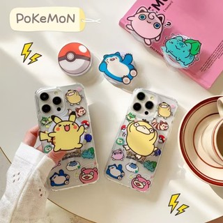 Ốp bảo vệ khung họa tiết Pokemon dễ thương phù hợp cho iPhone15pro 15promax 14 14promax 14 pro 16 plus 11 13 12promax xs / xr cặp đôi