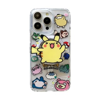 Ốp bảo vệ khung họa tiết Pokemon dễ thương phù hợp cho iPhone15pro 15promax 14 14promax 14 pro 16 plus 11 13 12promax xs / xr cặp đôi