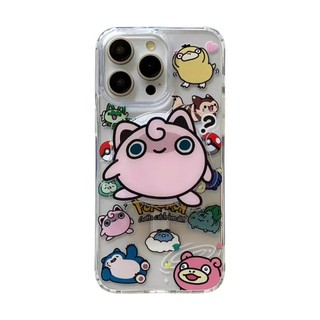 Ốp bảo vệ khung họa tiết Pokemon dễ thương phù hợp cho iPhone15pro 15promax 14 14promax 14 pro 16 plus 11 13 12promax xs / xr cặp đôi