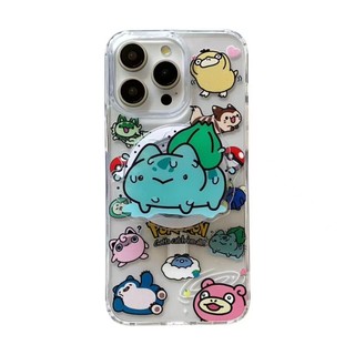 Ốp bảo vệ khung họa tiết Pokemon dễ thương phù hợp cho iPhone15pro 15promax 14 14promax 14 pro 16 plus 11 13 12promax xs / xr cặp đôi