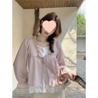 Áo sơ mi nữ dài tay dáng rộng phong cách Hàn Quốc