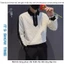 YHTN áo polo sweater dài tay nam trắng mùa đông cho sweater có cổ boy phố nỉ sưeater dài tay phông thu cổ cao local brand thun swt hàn quốc hoodie bigsize big size tròn dữ nhiệt bộ giữ ao lót lông