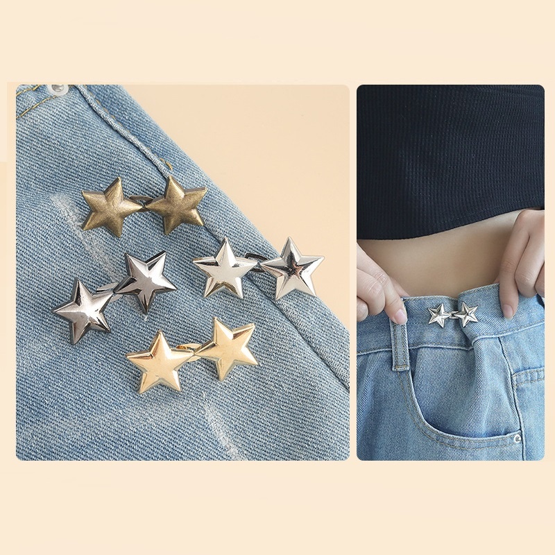 [Yunyuan] Khóa thắt lưng ngôi sao nhỏ đa phong cách Thắt lưng có thể tháo rời Bộ điều chỉnh đàn hồi Bộ điều chỉnh quần áo thời trang cỏ ba lá bốn lá