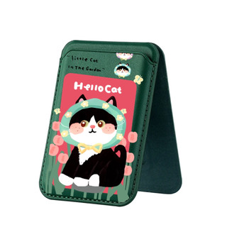 Hoa Bandana Mèo Đen Họa Tiết Ví Cho iPhone 16 16promax 15 14 13 12 11 Pro Max Plus Thẻ Da Điện Thoại Giá Đỡ Cho Vỏ Điện Thoại Túi Bảo Vệ