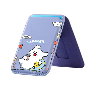 Dễ Thương Vòng Tròn Bơi Hình Con Chó Con Ví Cho iPhone 16 16promax 15 14 13 12 11 Pro Max Plus Thẻ Da Giá Đỡ Điện Thoại Cho Ốp Lưng Điện Thoại Túi Bảo Vệ