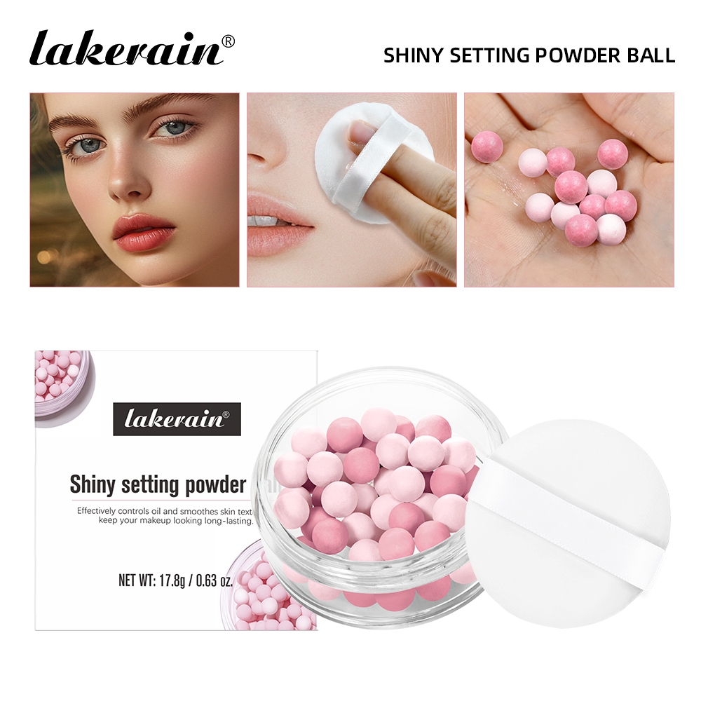 Lakerain Shiny Pearl Setting Powder Ball, Makeup Setting Powder Ball ...