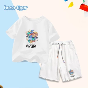 Bộ đồ trẻ em BenoTiger với họa tiết dễ thương - Chất vải cotton mềm mại, thoáng mát, phù hợp với nhiều kích cỡ cho bé.