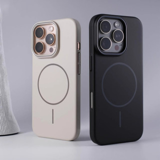 Thân thiện với da cảm giác phù hợp với vỏ điện thoại mờ từ tính tương thích cho iPhone 16 Pro MAX 15 14 13 12 11 Pro MAX 12mini 13mini 14 / 15 / 16plus XR X XS MAX chống sốc chống rơi lưng cứng