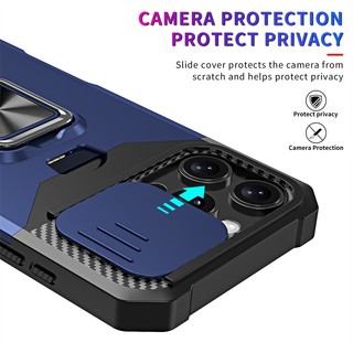 Ốp Cứng Chống Sốc Có Khe Cắm Thẻ Đế Kim Loại Cho Iphone 11 12 13 Mini Pro Max