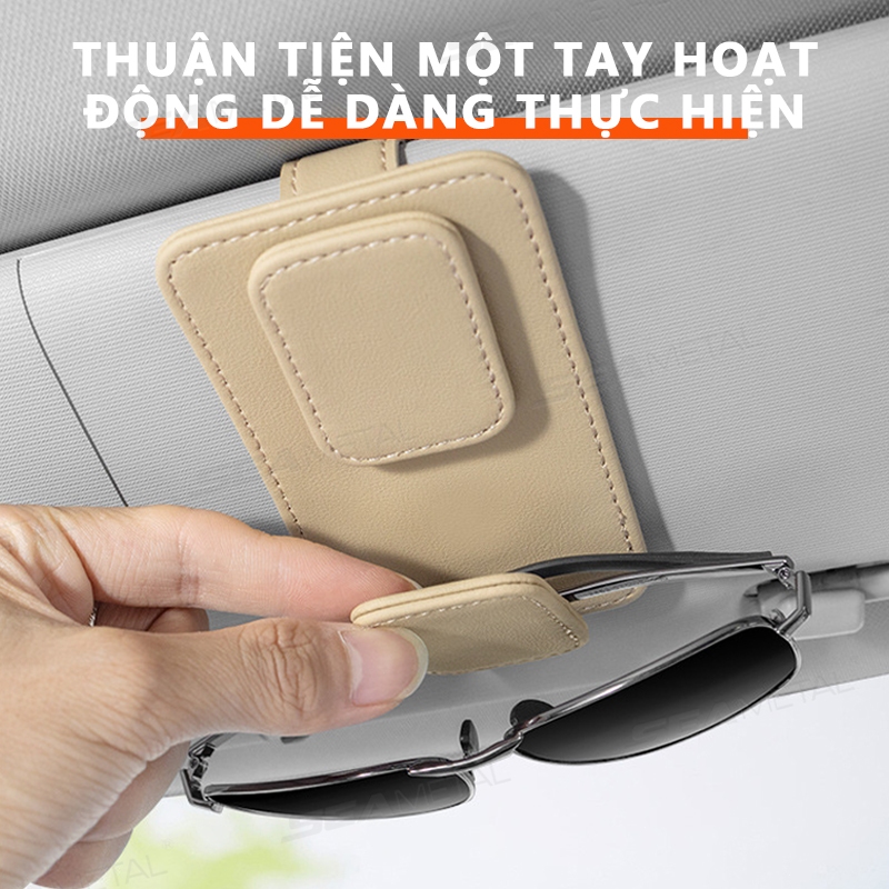 Kính Mát Ô Tô Đa Năng SEAMETAL Kẹp Thẻ Giá Đỡ Vé Đứng Chốt Hộp Đựng Bút Kính Mắt Đa Năng Tấm Che Nắng
