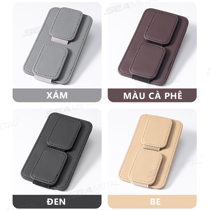Kính Mát Ô Tô Đa Năng SEAMETAL Kẹp Thẻ Giá Đỡ Vé Đứng Chốt Hộp Đựng Bút Kính Mắt Đa Năng Tấm Che Nắng