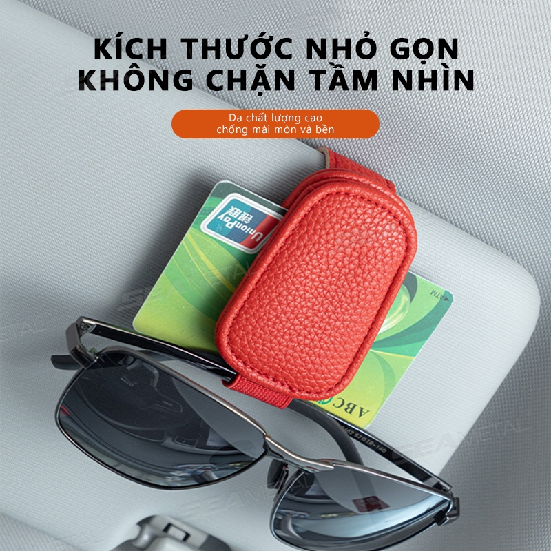 Kính Mát Ô Tô Đa Năng SEAMETAL Kẹp Thẻ Giá Đỡ Vé Đứng Chốt Hộp Đựng Bút Kính Mắt Đa Năng Tấm Che Nắng Phụ Kiện Xe Hơi