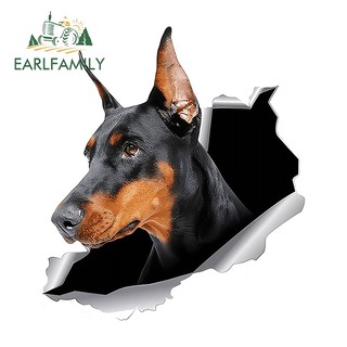 EARLFAMILY 13cm Thú Vị Chó Xe Dán Tắc Xước Xe Máy Phía Sau Kính Chắn Gió Laptop Vinyl Decal Chống Thấm Nước Phụ Kiện Xe Hơi