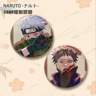 Anime Naruto Kakashi Sasuke Obito Huy Hiệu Nút Cài Áo Cosplay Bộ Sưu Tập Đồ Chơi Túi Trang Trí Quà Tặng