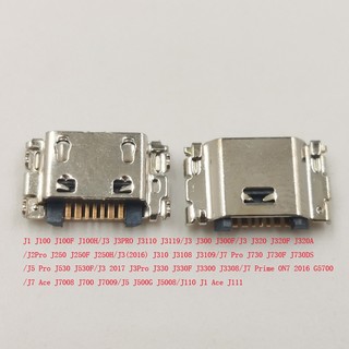 10-100 Chiếc Sạc Đầu Nối USB Cắm Cho Samsung Galaxy J1 J100 J3 J7 Prime Ace J5 J2 Pro ON7 2016 J730 J530 J320 J250 G5700 J300F J310 J700 J110 J500 J111 J5Pro J530F J330 Dock