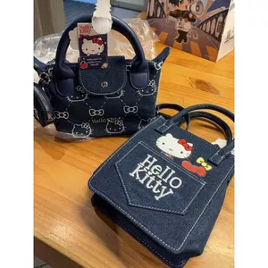 Túi đựng điện thoại đeo chéo Denim thời trang Kitty