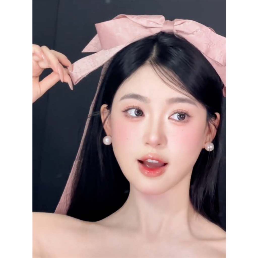 Phụ Nữ Phong Cách Ngọt Ngào Nơ Quá Khổ Streamer Tóc