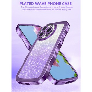 Ốp Điện Thoại Bling Khung Lấp Lánh Mạ Sóng Tương Thích Cho Xiaomi Poco M2 X3 Nfc X5 F6 X6 M6 Pro C65 4G 5G Ốp Lưng TPU Mềm Chống Sốc