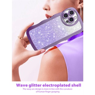 Ốp Điện Thoại Bling Khung Lấp Lánh Mạ Sóng Tương Thích Cho Xiaomi Poco M2 X3 Nfc X5 F6 X6 M6 Pro C65 4G 5G Ốp Lưng TPU Mềm Chống Sốc