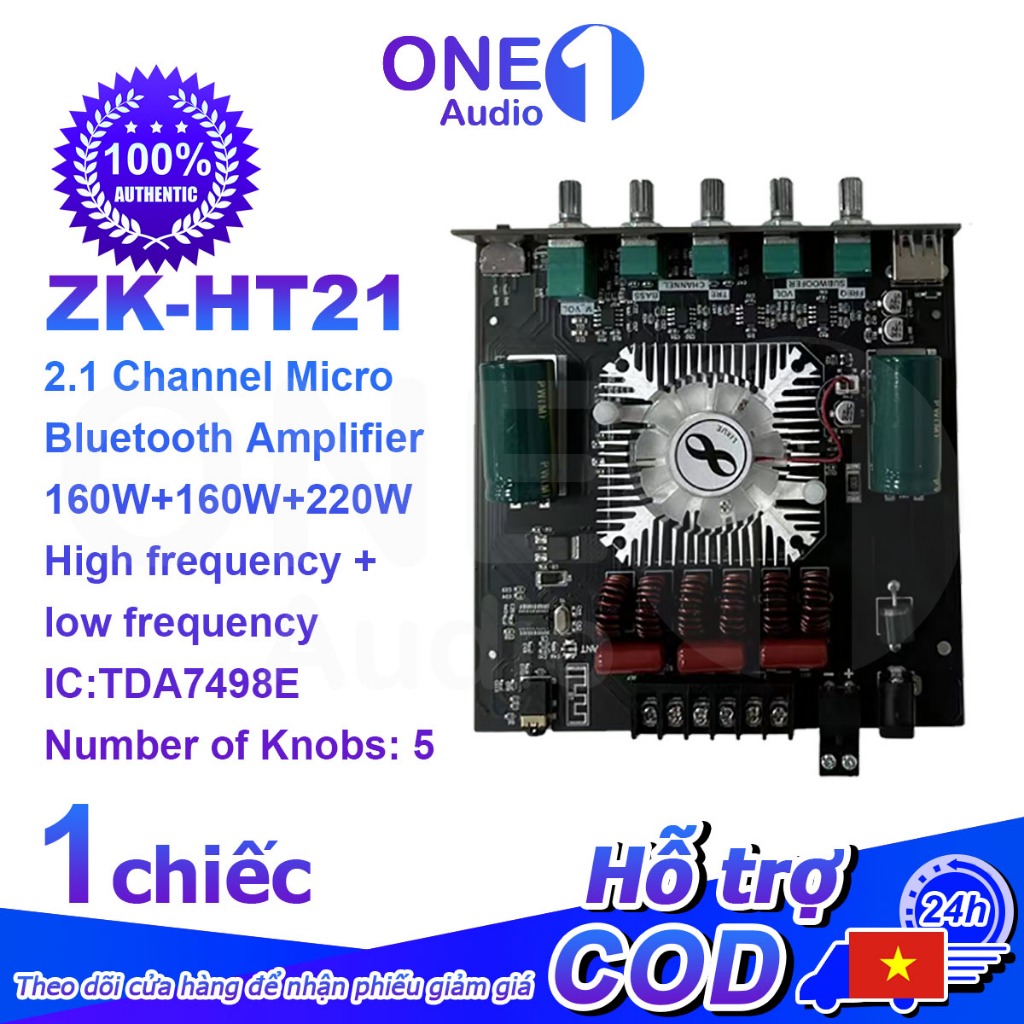 OneAudio Chính hãng Mạch loa 2.1 ZK HT21 Mô-đun bộ khuếch đại công mạch