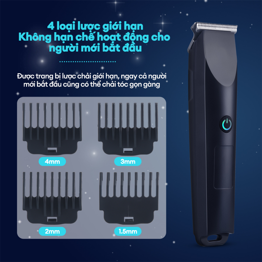 Ảnh CkeyiN Tông Đơ Cắt Tóc , Cạo Râu Điện Tử  USB Không Dây Có Thể Sạc Lại Cho Nam Và Nữ, Bộ Máy cạo râu Cắt Tóc RD017 1