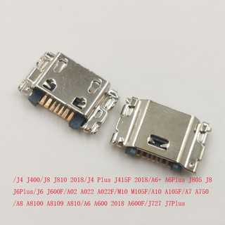 10-100 Chiếc Sạc Đầu Nối USB Cắm Cho Samsung Galaxy A02 A10 M10 J4 J7 J6 Plus A6 A7 A8 J8 A750 M105 A022 A105F J400 J810 J415 J805 J727 J600 810 A600 2018 Dock Sạc
