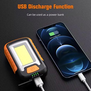 Đèn làm việc đa chức năng COB Đèn pin LED có thể sạc lại Sửa chữa ô tô di động Đèn khẩn cấp