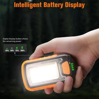 Đèn làm việc đa chức năng COB Đèn pin LED có thể sạc lại Sửa chữa ô tô di động Đèn khẩn cấp