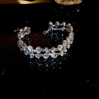 Vòng cổ nữ choker kim cương flash hai lớp dây chuyền xương đòn thời trang và cao cấp dành cho